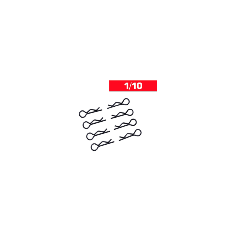 Clips carrozzeria 1/10 nere