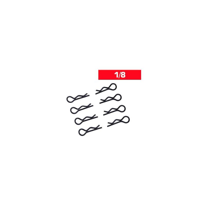 Clips carrozzeria 1/8 nere