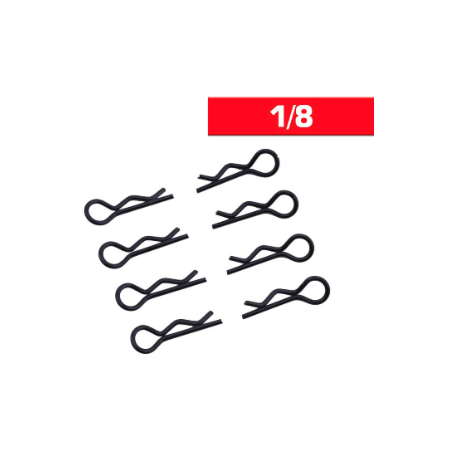 Clips carrozzeria 1/8 nere