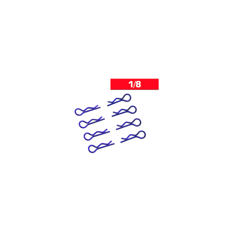 Clips carrozzeria 1/8 blu